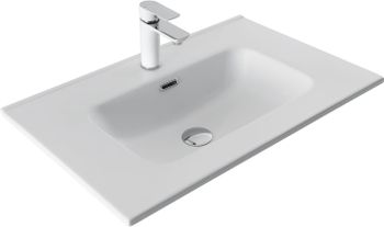 Товар: Раковина Aquanet Flat 70 белая матовая 00330430 - фото 5 Раковина Aquanet Flat 70 белая матовая 00330430 — фото 5, Раковины
