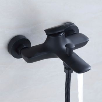 BOND Circle B34-5288 Душевой комплект 2х1 черный матовый — фото 7, Готовые комплекты для ванной комнаты