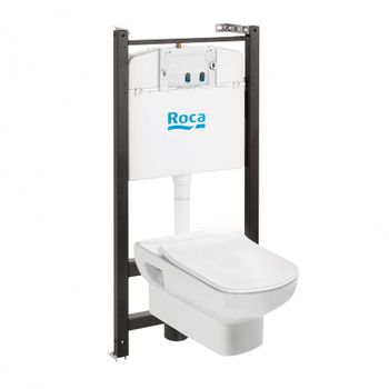 DAMA SENSO Комплект 3 в 1 (инсталляция+подв. унитаз+slim сиденье), ROCA 7893104680 — фото 1, Комплекты унитаз + инсталляция