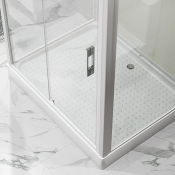 Душевая кабина Niagara Standart ST100/80/15Q (100х80х215) прямоугольник,поддон 15см,распашная,проф.белый,3 места — фото 6, Душевые кабины