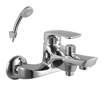 Plus_Shape Смеситель для ванны, монолит.излив 183мм, р/ОД, хром, LM, LM1712C — фото 1, Смеситель для ванны