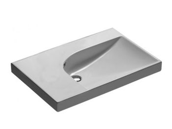 Раковина HATRIA GRANDANGOLO Y0YD01 подвесная или на тумбу без отверстия с переливом цвет белый — фото 1, Раковины