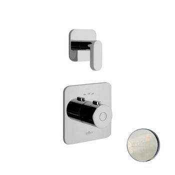 Смеситель для душа встраиваемый с термостатом Webert Living LV971302345, никель — фото 1, Смеситель для душа