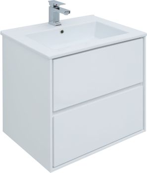 Тумба под раковину Aquanet Милан 65 белый глянец 00339965 — фото 3, Тумбы под раковину