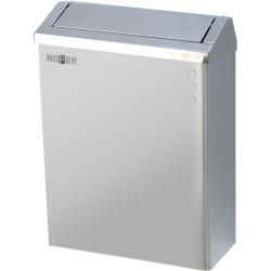 Контейнер для мусора настенный из нержавеющей стали матовый 23 л. С крышкой 14078.S — фото 1, Мусорные ведра