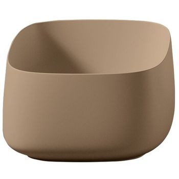 Раковина Artceram Cognac Quadro накладная без отверстий цвет Tortora COL006 40 00 — фото 2, Раковины накладные