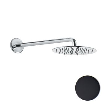 Верхний душ ультратонкий с кронштейном Fiore 30NN8630, черный — фото 1, Верхние души