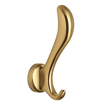 Крючок COLOMBO DESIGN GOLF AR17.GOLD двойной цвет золото — фото 1, Крючки для полотенец