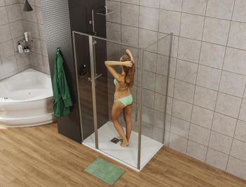 Душевой уголок Allen Brau Priority 120x80 3.31007.00 + 3.31013.00 хром 3.31007.00 + 3.31013.00 — фото 7, Душевые кабины и ограждения