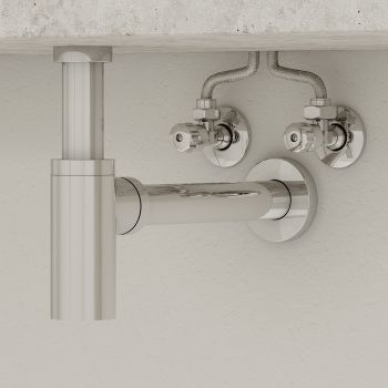 Кран угловой IDDIS Optima Home с отражателем, 1/2; 1/2, кран-букса, латунь (910B0P2C2CZ) — фото 1, Краны