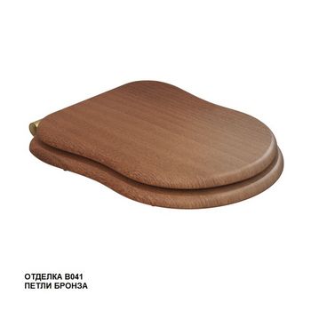 сиденье для унитаза 3813 с механизмом плавного закрывания, бронза KFm-BB-B041 — фото 1, Сиденья для унитаза
