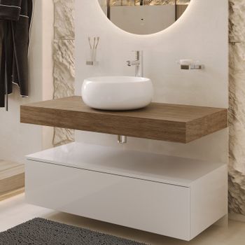 BOND Smart B63-2700 Смеситель однорычажный высокий без донного клапана для накладной раковины — фото 11, Смесители для раковины