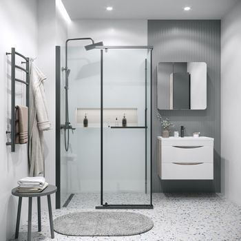 Товар: Боковая стенка Grossman Pragma 200.K33.03.80.21.00 (80х195) черный матовый,стекло прозрачное, 1 место - фото 3 Боковая стенка Grossman Pragma 200.K33.03.80.21.00 (80х195) черный матовый,стекло прозрачное, 1 место — фото 3, Боковые стенки