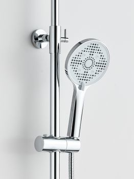 BOND B08-9100 Душевая система с тропическим душем и смесителем с изливом — фото 24, Душевые системы