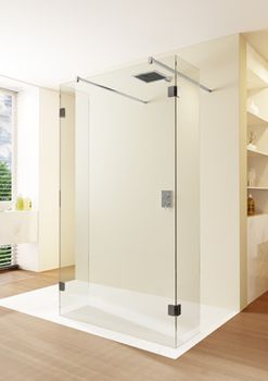 SCANDIC NXT X202 1560x870x2000 L/P Черный душевая перегородка, хром RIHO G001052121 — фото 1, Душевые перегородки