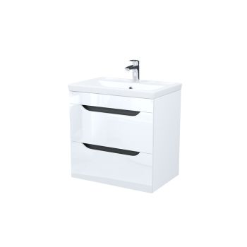 Тумба с умывальником, подвесная, 60 см, белый, Ray, IDDIS, RAY60W0i95K — фото 2, Тумбы с раковиной