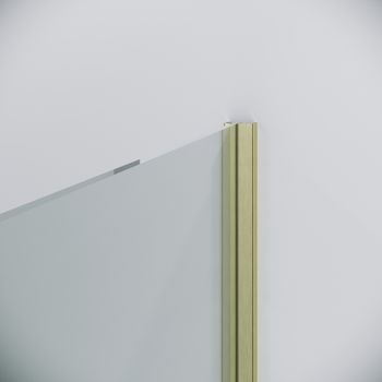 Душевое ограждение Niagara Nova NG-44-13ASG-A100SG-34 (130х100х195) прямоугольник,раздвижная,золото сатин,стекло прозрачное,2 места — фото 10, Душевые уголки