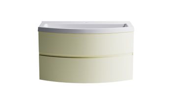 Нижний шкаф Венеция2.0 80 с 2 ящиками бежевый (RAL1013 матовый) + Раковина "Венеция 80" 03100004ral1013+04010022 — фото 1, Тумбы с раковиной