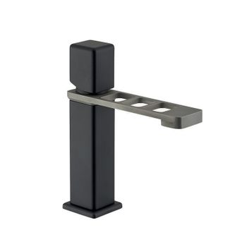 Смеситель для раковины Webert ONE-X OX830102441, черный/сталь — фото 1, Смесители для раковины