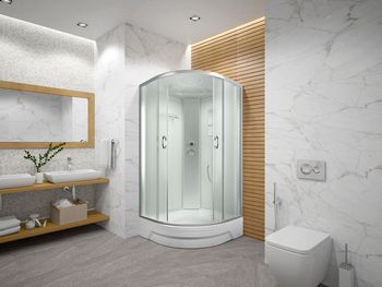 Душевая кабина ERLIT 35 серия ER350926-C3-RUS матовое стекло — фото 3, Душевые кабины