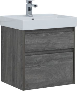 Тумба под раковину Aquanet Nova Lite 60 дуб рошелье (2 ящика) 00242577 — фото 1, Тумбы под раковину