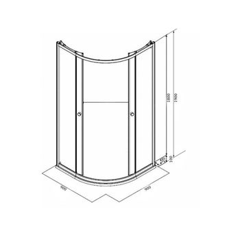 Уголок ZF911B душевой PARLY с поддоном — фото 4, Душевые уголки
