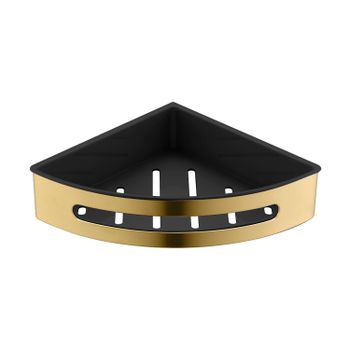 Полка угловая Timo Luiro 18577/17 золото матовое — фото 1, Полки для ванной и душа