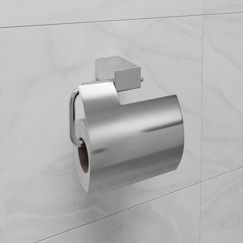 Держатель для туалетной бумаги SMOOTH LINE с крышкой, хром 9721010 — фото 1, Держатели туалетной бумаги