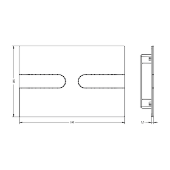 Клавиша смыва Artceram для унитаза цвет сталь 713.000.BS — фото 1, Кнопки смыва