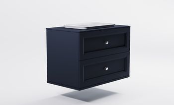 Тумба Классик 90см 2ящ RAL7024 мат., раковина Ретро бел глянц, столешница Solid в цвете 4631177715822 — фото 3, Тумбы с раковиной