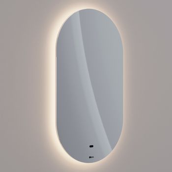 Зеркало Lemark OLSA 55х100 см овальное с интерьерной подсветкой, с подогревом LM55Z-O — фото 1, Зеркала в ванную комнату