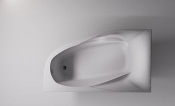 Ванна СЕЛЕНА пустая, литой мрамор, левая 1700х1000 01010039 — фото 3, Ванны