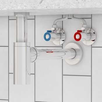 Кран угловой IDDIS Optima Home с отражателем, 1/2; 1/2, кран-букса, нержавеющая сталь, 2 шт (910S0Z5C2CZ) — фото 1, Краны