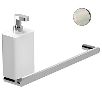 Полотенцедержатель с дозатором жидкого мыла Webert Living LV501501345, никель — фото 1, Дозаторы