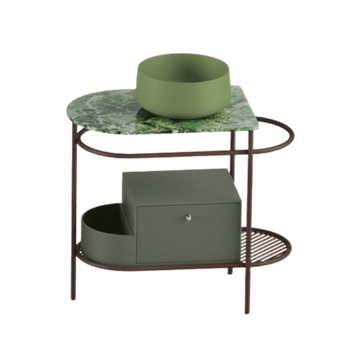 Ящик выдвижной Artceram Flair 3.0 с боковой секцией для металлической консоли цвет musk ACM037 58 — фото 1, Мебель для ванной