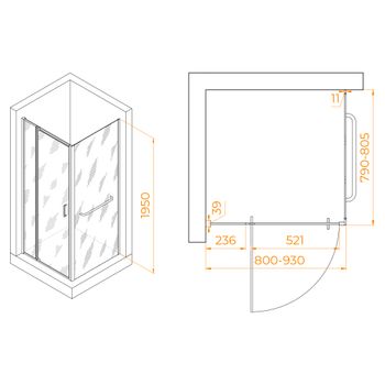 Товар: Душевой уголок RGW PA-078-1B (RGW PA-008B + Z-060-2B) 800x800 3508078188-14 - фото 1 Душевой уголок RGW PA-078-1B (RGW PA-008B + Z-060-2B) 800x800 3508078188-14 — фото 1, Душевые уголки
