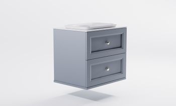 Тумба Классик 70 с 2ящ NCS S 3005-R80B мат. с раковиной Ретро бел гл. и столешницей Solid бел гл. 4631177714238 — фото 3, Тумбы с раковиной