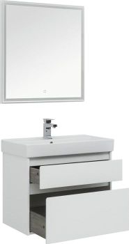 Мебель для ванной Aquanet Nova Lite 75 белый (2 ящика) 00242903 — фото 5, Комплекты мебели для ванной