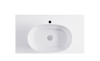 Тумба М-40 90см 1ящ белый матовый/волна, раковина Атрия бел глянец, столешница Solid бел матовый 4631177714870 — фото 1, Тумбы с раковиной