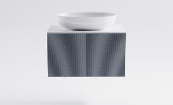 Тумба М-40 70см 1ящ цв NCS S 3005-R80B мат./волна, раковина Атрия бел гл., столешница Solid бел гл. 4631177713507 — фото 2, Тумбы с раковиной