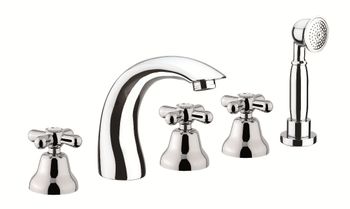 Смеситель на борт ванны Fiore MARGOT 26ZZ0608, бронза — фото 1, Смесители на борт ванны