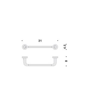 Полотенцедержатель COLOMBO DESIGN BASIC B2709 широкий цвет хром — фото 1, Полотенцедержатели