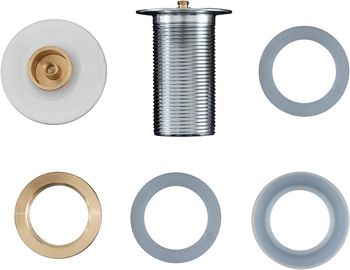 Донный клапан Aquanet белый матовый, без перелива 00330951 — фото 2, Донные клапаны