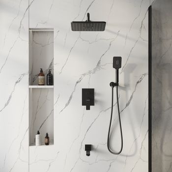 Душевая система скрытого монтажа Grossman Classic 501.K35.04.210 черный матовый,1 место — фото 3, Душевые системы