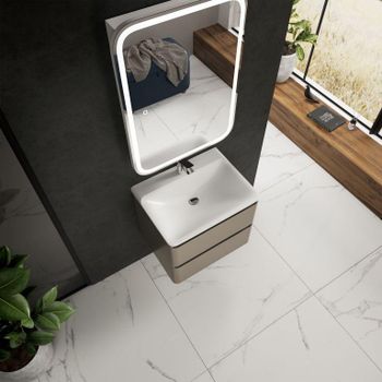 AQM900460BG "S4" тумба под умывальник подвесная 60 см., цвет бежевый. — фото 3, Тумбы под раковину