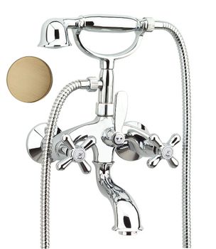 Смеситель для ванны Fiore MARGOT 26ZZ0610, бронза — фото 1, Смеситель для ванны