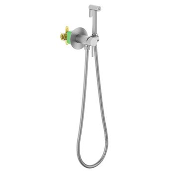 Товар: Смеситель встроенный с гигиеническим душем Timo Saona 2338/13SM никель - фото 1 Смеситель встроенный с гигиеническим душем Timo Saona 2338/13SM никель — фото 1, Смеситель для душа