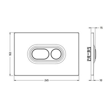 Клавиша смыва Artceram Atelier для унитаза цвет белый 702.000.05 — фото 1, Кнопки смыва