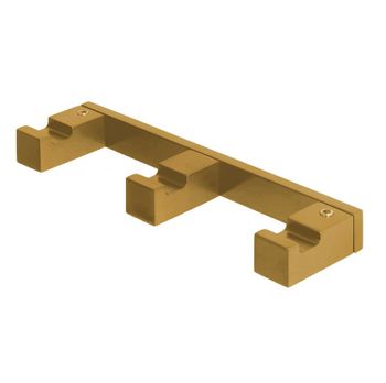 Крючок COLOMBO DESIGN MINI Q CD137.OM тройной цвет золото матовое — фото 1, Крючки для полотенец