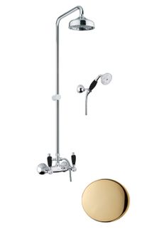 Душевая система Fiore COLONIALE BLACK 22OO0620, золото — фото 1, Душевые системы